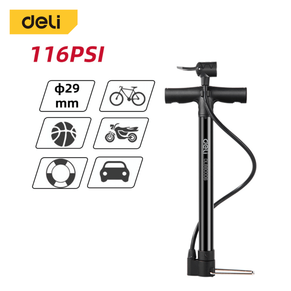 เครื่องสูบลม DELI DL880006-BK-01 116PSI สีดำ_10